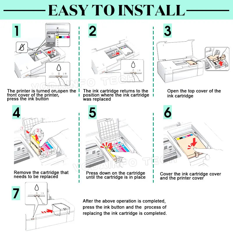 T604 Bläckpatron med Chip för Epson Expression Home och WorkForce