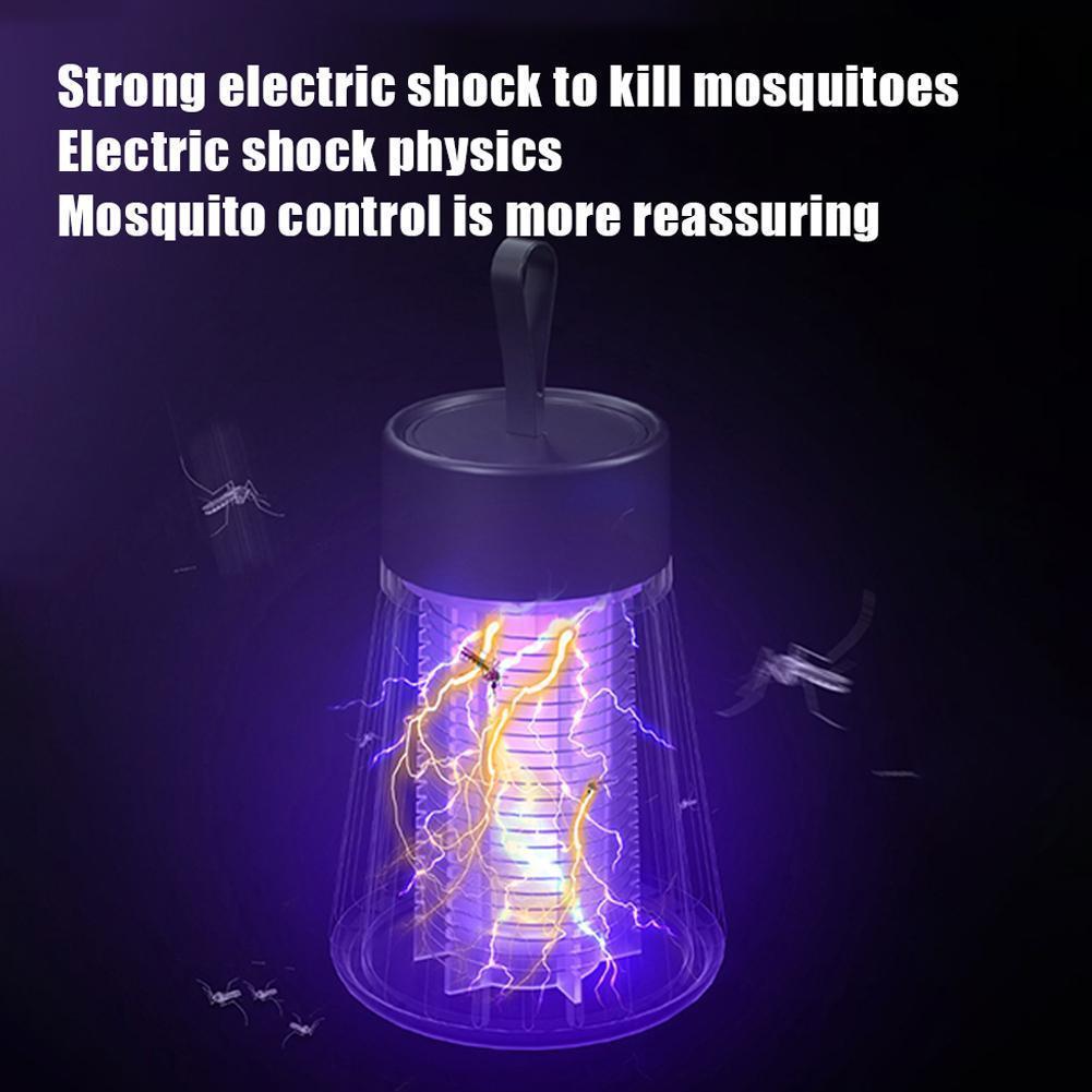 Electric Shock Mosquito Killer Lamp UV Light USB Anti Mosquito Trap For Bedroom Outdoor Camping Use Kills Moths Wasps Gnats