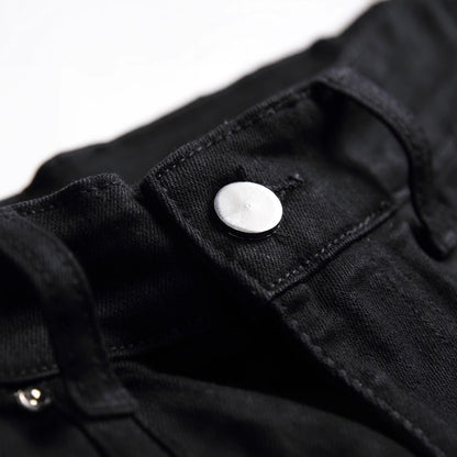 Herrjeans Slim Straight Fit Ripped – Distressed Denim Street Style Blå-Svart 28–40 2026