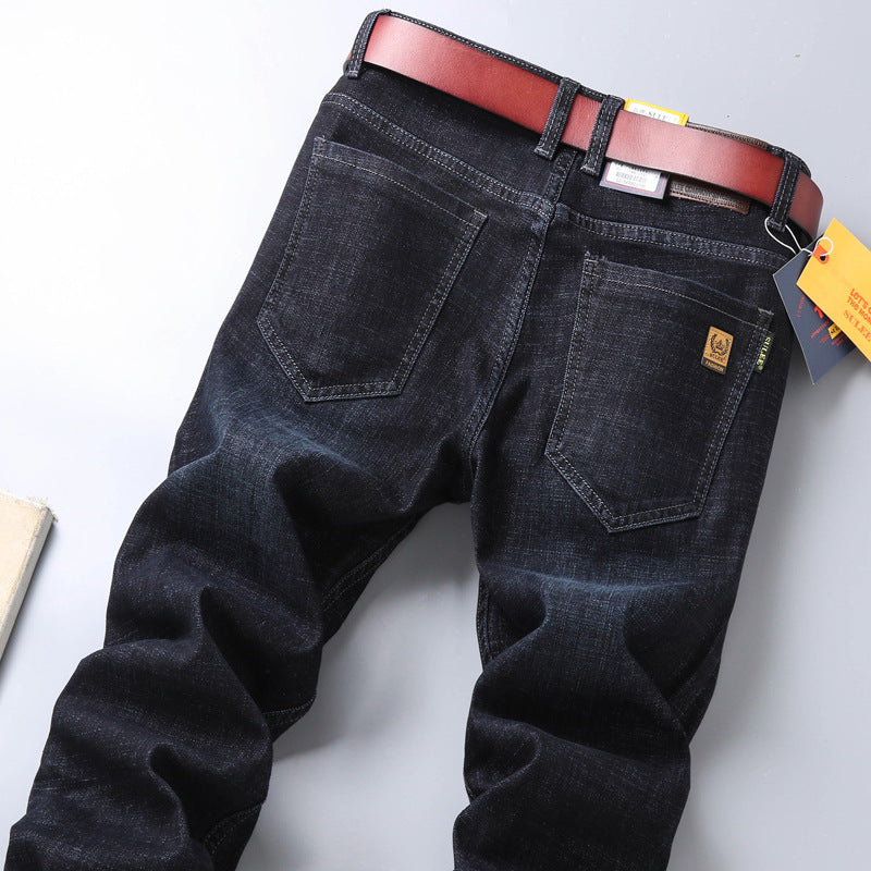 Herrjeans Straight Leg Stretch – Sulee Business Casual Denim Tvättad Allväders W28–W40 2026