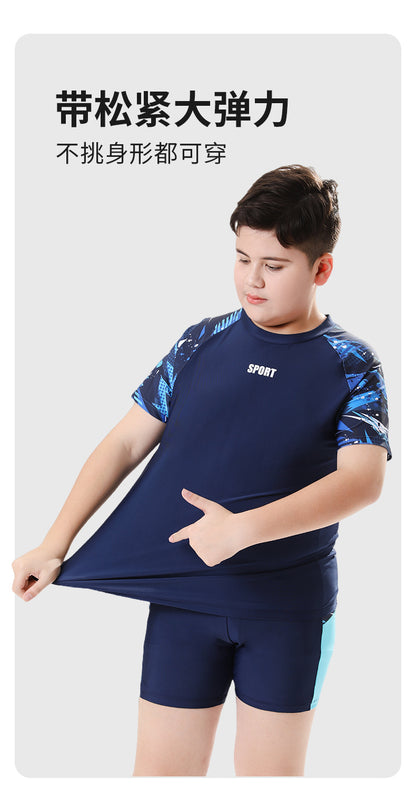 Pojkar Tvådelat Badset – UV-skydd Kortärm/Långärm med Huva Polyester 140–190 cm Badkläder Barn YYDS140 2026
