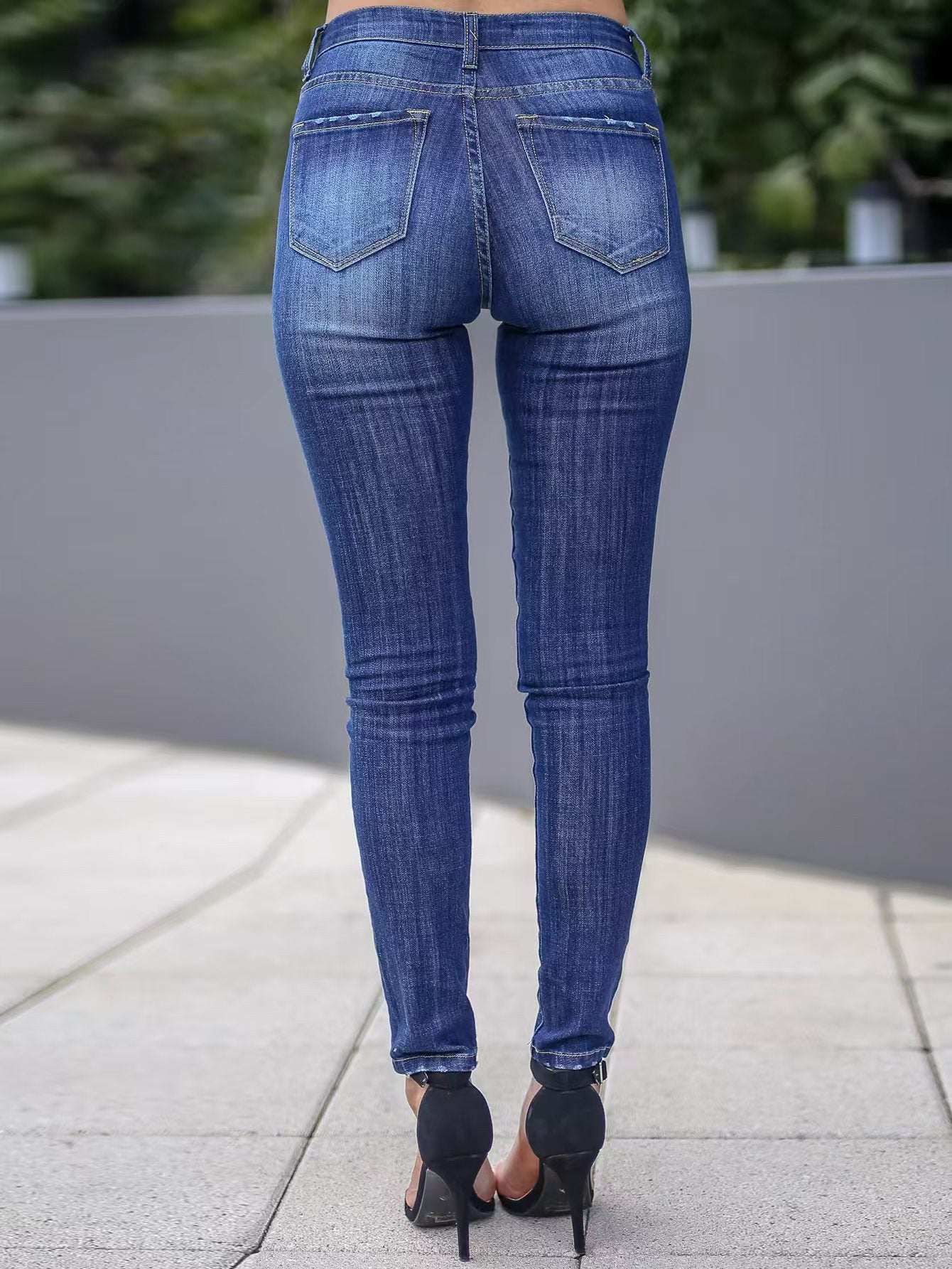 Summer Jeans for Women Ankle Length Denim Pencil Pants Zipper Fly Washing Slim Fit Pockets Streetwear Spring 2025 Slght Strech
