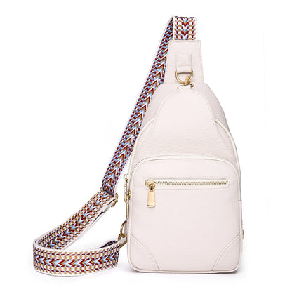 Cross-border Women's Chest Bag Soft Leather Fashion New Chest Crossbody Bag 2024 All-match Outgoing Backpack Casual Shoulder Bag