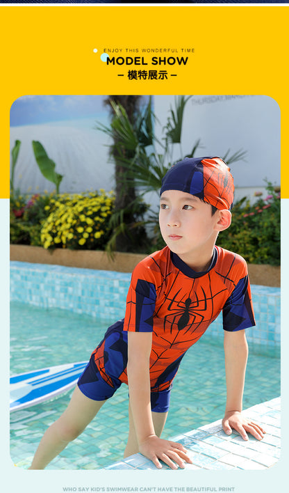 Pojkar Helbadset Långärm – Spider-Man Motiv UV-skydd Snabbtorkande Polyester L–4XL Badkläder Barn 2102 2026