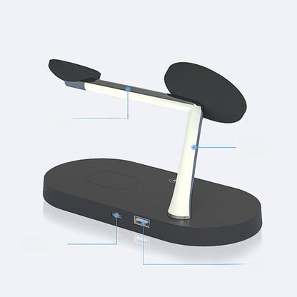 The new five-in-one wireless charger 15W vertical fast charging is suitable for Apple mobile phone watch headset wireless charging