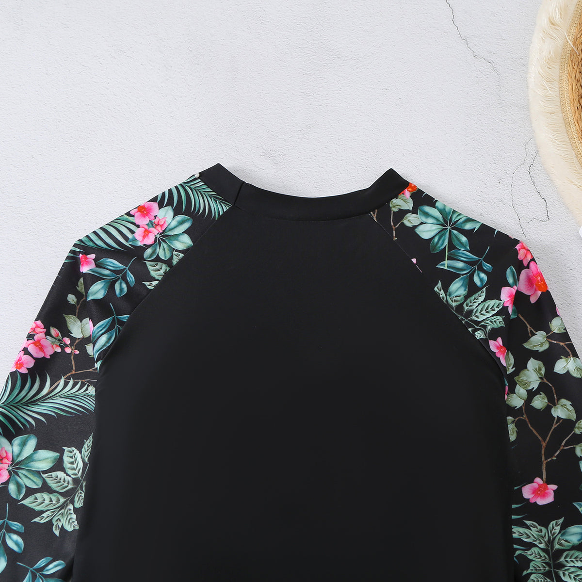 Dambikins Långärm – Blommigt Digitaltryck Delad Konservativ Polyester 5 Mönster S–2XL Badkläder Dam QX07 2026