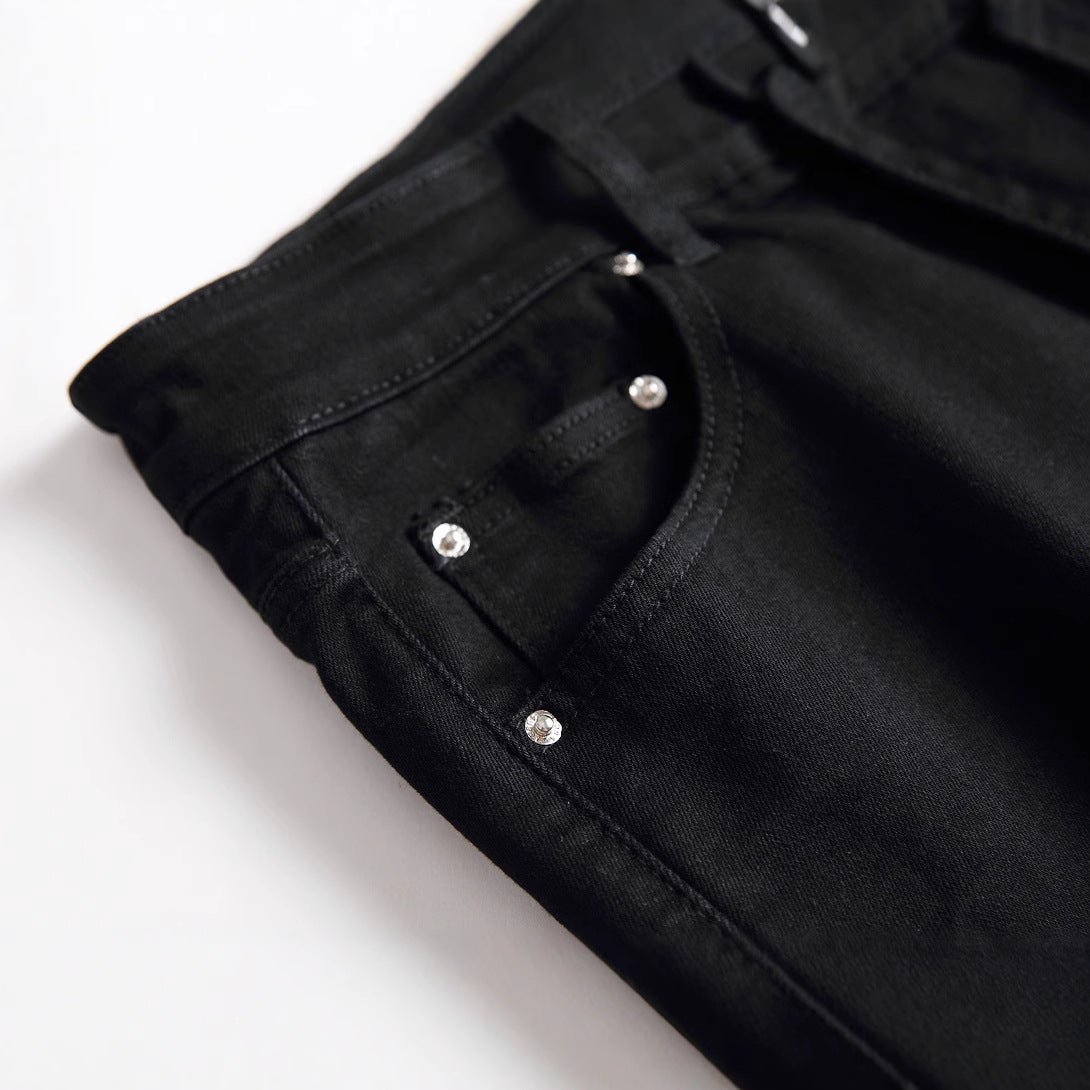 Herrjeans Slim Straight Fit Ripped – Distressed Denim Street Style Blå-Svart 28–40 2026
