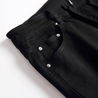 Herrjeans Slim Straight Fit Ripped – Distressed Denim Street Style Blå-Svart 28–40 2026
