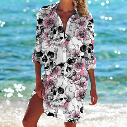 New Foreign Trade Cross-Border Model, Long-Sleeved Swimsuit Shirt, Women's Clothing, Printed Vacation Beachwear