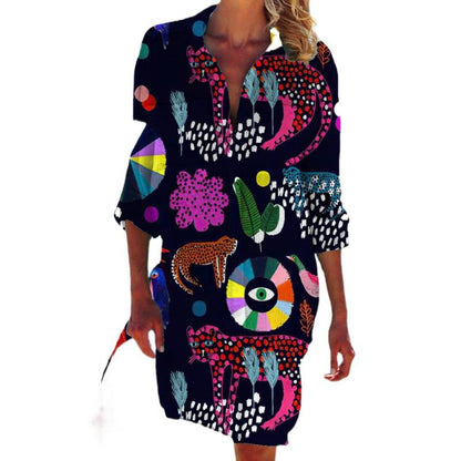 New Foreign Trade Cross-Border Model, Long-Sleeved Swimsuit Shirt, Women's Clothing, Printed Vacation Beachwear