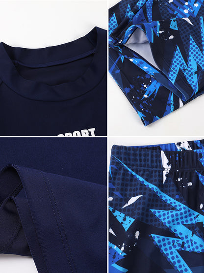 Pojkar Tvådelat Badset – UV-skydd Kortärm/Långärm med Huva Polyester 140–190 cm Badkläder Barn YYDS140 2026
