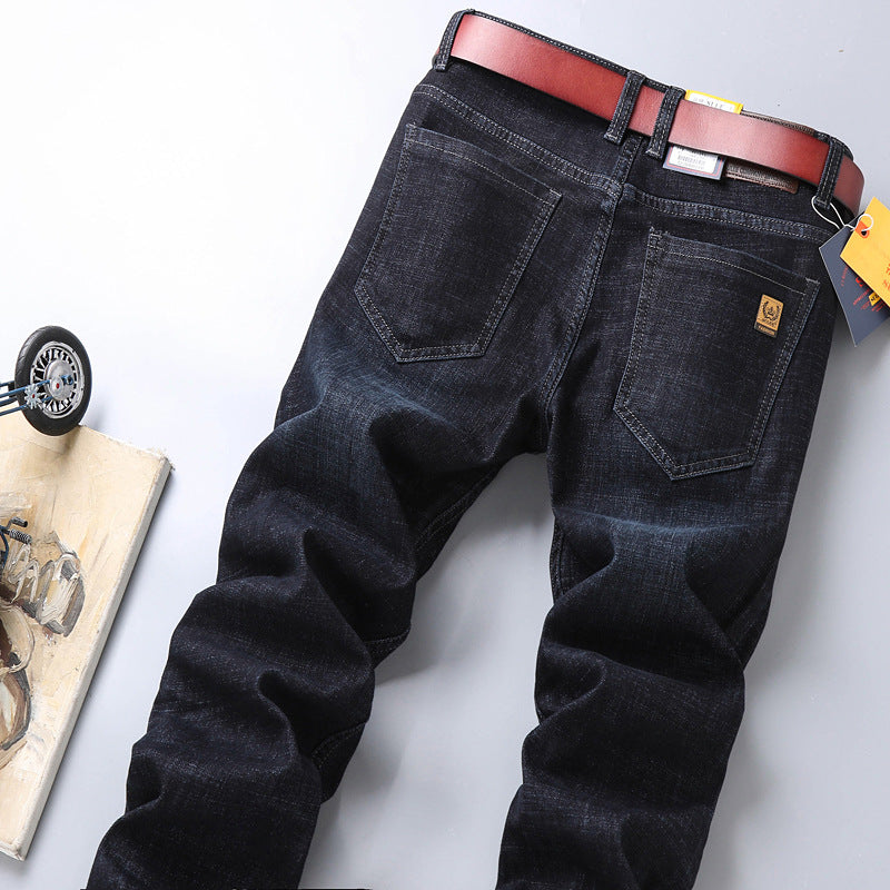Su Lee Herr Jeans – Elastiska Raka Retrobyxor för Herr 2026