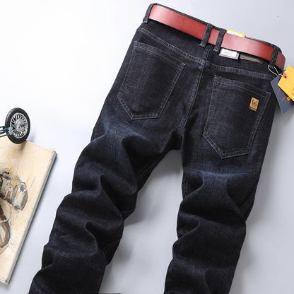 Su Lee Herr Jeans – Elastiska Raka Retrobyxor för Herr 2026