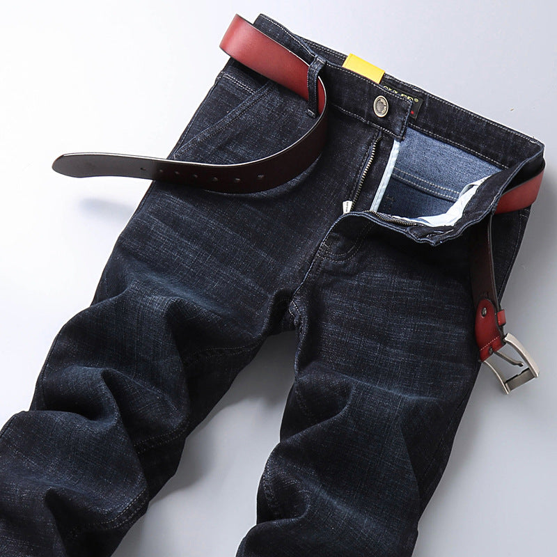 Su Lee Herr Jeans – Elastiska Raka Retrobyxor för Herr 2026