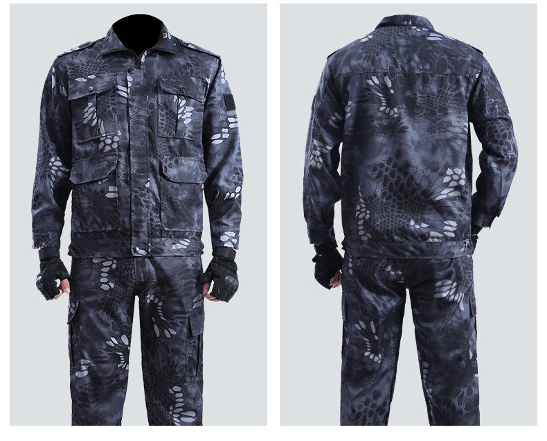 Spring and Autumn Camouflage Work Clothes Men's Anti-Scratch Wear-Resistant Labor Protection Clothing Thickened New suit Pants Site Maintenance Auto Repair Clothing