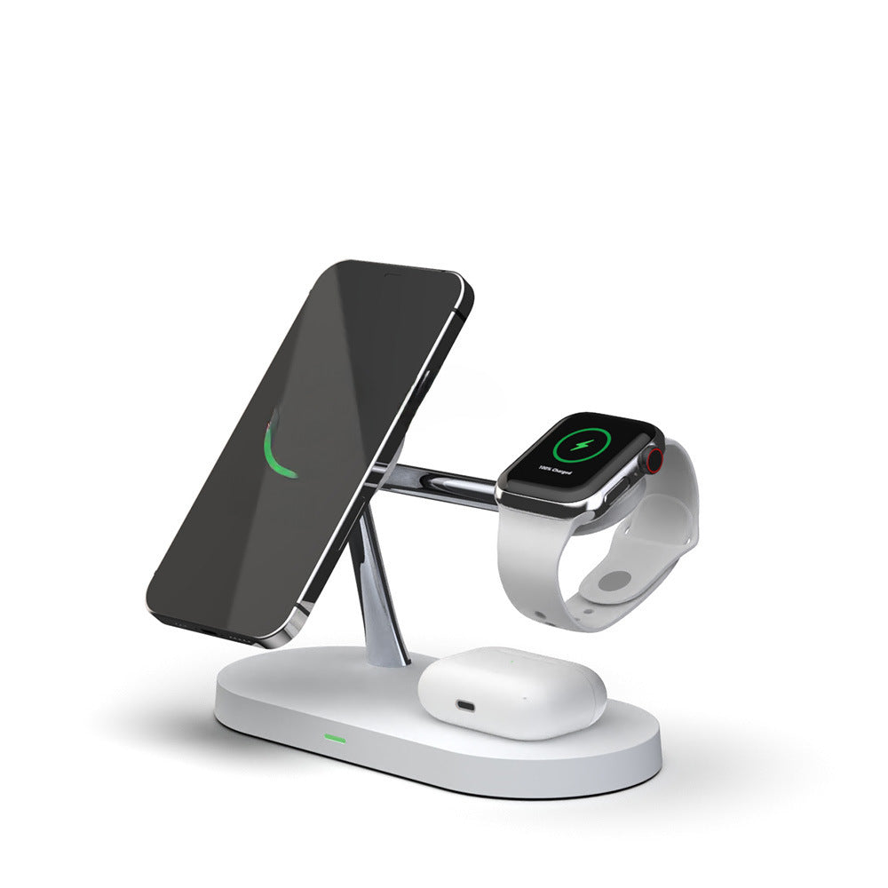 The new five-in-one wireless charger 15W vertical fast charging is suitable for Apple mobile phone watch headset wireless charging