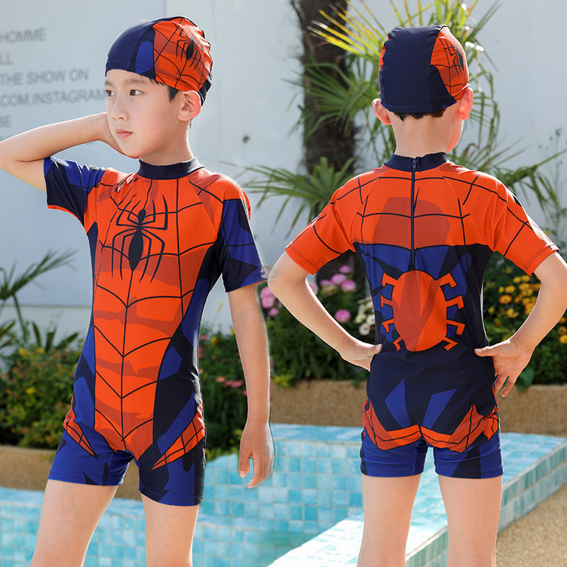 Pojkar Helbadset Långärm – Spider-Man Motiv UV-skydd Snabbtorkande Polyester L–4XL Badkläder Barn 2102 2026