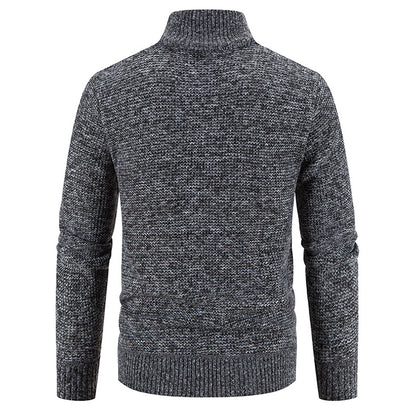 Foreign trade cross-border 2024 winter new spell cardigan sweater men's coat sweater European and American style sweater stand collar