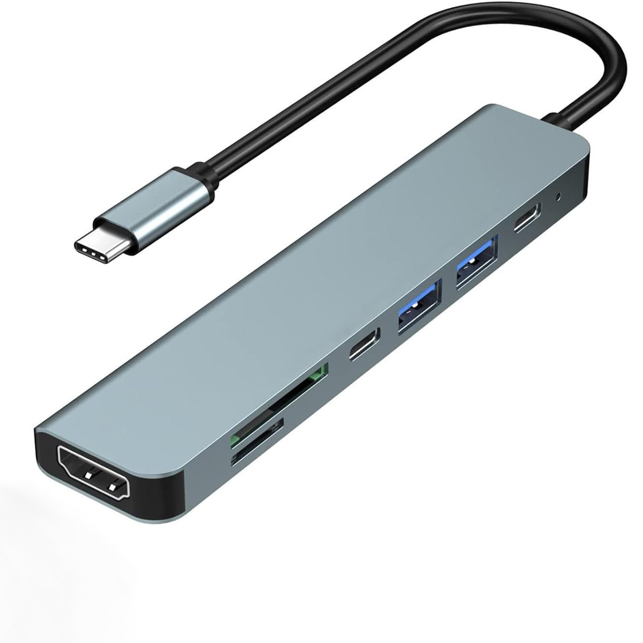 Type-C to HDMI High-Definition 4K Expansion Dock Usb3.0Hub Splitter Usb-C Multi-Function 7-in-1 Docking Station