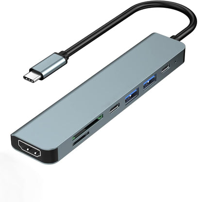 Type-C to HDMI High-Definition 4K Expansion Dock Usb3.0Hub Splitter Usb-C Multi-Function 7-in-1 Docking Station