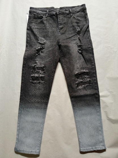 Streetwear Jeans med Hål Herr – Slim Fit Tvättad Denim Skinny 6 Färger S–3XL 2026