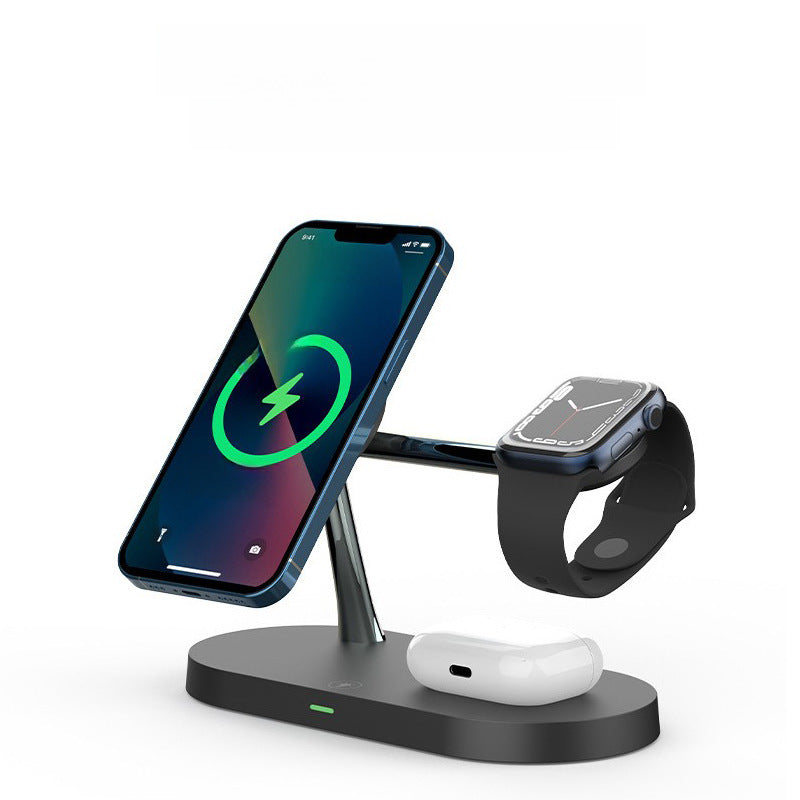 The new five-in-one wireless charger 15W vertical fast charging is suitable for Apple mobile phone watch headset wireless charging
