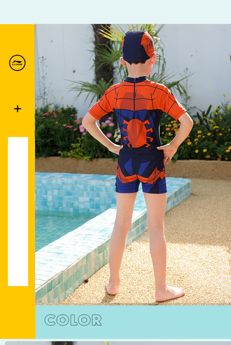 Pojkar Helbadset Långärm – Spider-Man Motiv UV-skydd Snabbtorkande Polyester L–4XL Badkläder Barn 2102 2026