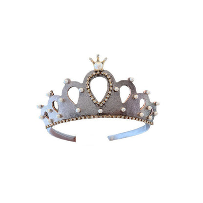Prinsess Krona Hårband Flickor – Handgjord PVC Kristall Koreansk Stil Födelsedag Föreställning 0–10+ År 2026