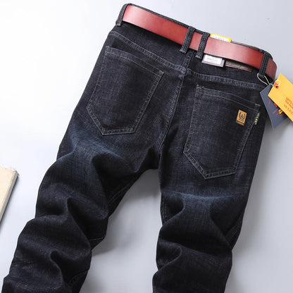 Su Lee Herr Jeans – Elastiska Raka Retrobyxor för Herr 2026