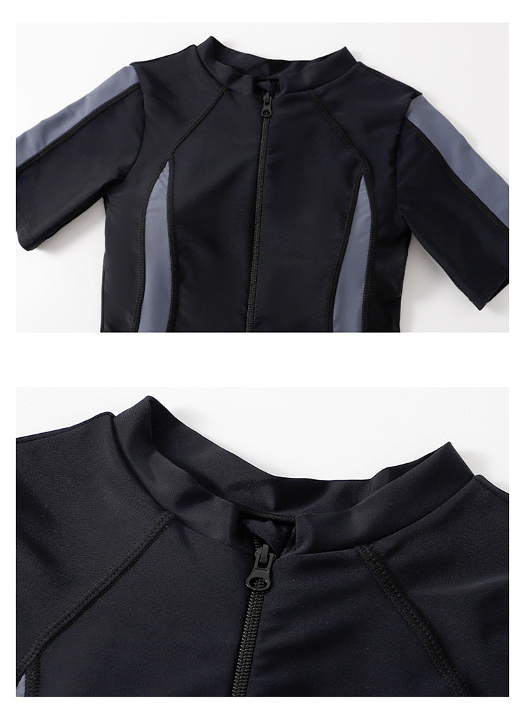 Dam Helbaddräkt Kortärm – Magdöljande Konservativ Sportig Kjol Polyester 3 Färger S–3XL Badkläder Dam 9030 2026