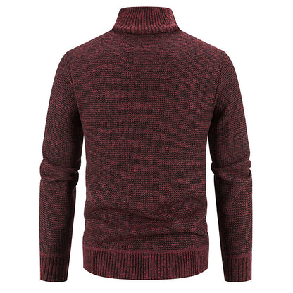 Foreign trade cross-border 2024 winter new spell cardigan sweater men's coat sweater European and American style sweater stand collar
