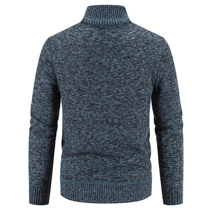 Foreign trade cross-border 2024 winter new spell cardigan sweater men's coat sweater European and American style sweater stand collar