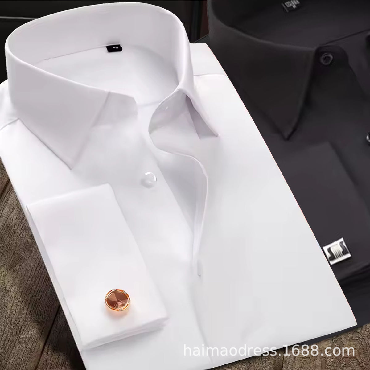 Herrskjorta Plus Size – Randig Business Casual Slim Fit för Herr 2026