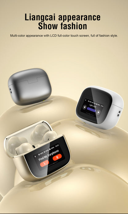 BOSECXT V11 True Wireless In-Ear Earbuds – Bluetooth 5.4 ANC ENC HiFi Stereo Touch-kontroll Mikrofon Laddningsfodral Svart