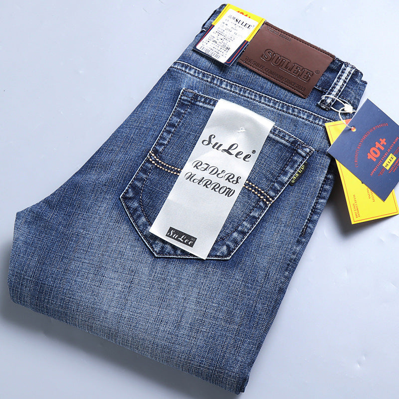 Su Lee Herr Jeans – Elastiska Raka Retrobyxor för Herr 2026