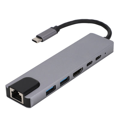 Type-C to HDMI High-Definition 4K Expansion Dock Usb3.0Hub Splitter Usb-C Multi-Function 7-in-1 Docking Station