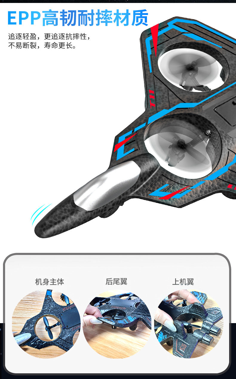 RC Stuntdrönare Skum & ABS – 6-kanals Höjdhållning Hindersensor 3D-volter USB 30–50cm Sub-250g 7–14 År 2026