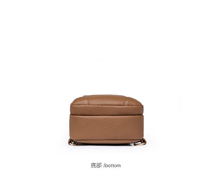 Cross-border Women's Chest Bag Soft Leather Fashion New Chest Crossbody Bag 2024 All-match Outgoing Backpack Casual Shoulder Bag