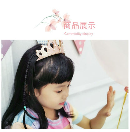 Prinsess Krona Hårband Flickor – Handgjord PVC Kristall Koreansk Stil Födelsedag Föreställning 0–10+ År 2026