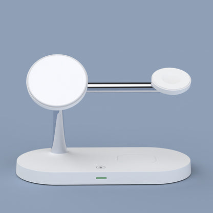 The new five-in-one wireless charger 15W vertical fast charging is suitable for Apple mobile phone watch headset wireless charging