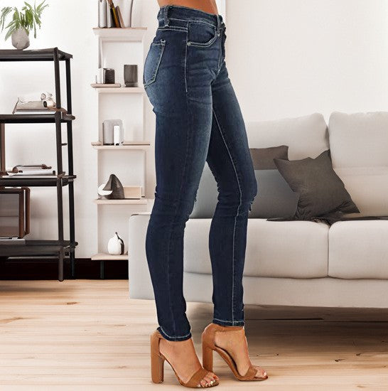 Summer Jeans for Women Ankle Length Denim Pencil Pants Zipper Fly Washing Slim Fit Pockets Streetwear Spring 2025 Slght Strech