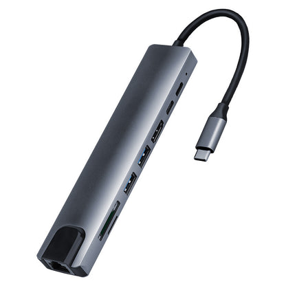 Type-c docking station eight in one to HDMI/TF/SD card reader USB-C multi-function macbook docking station