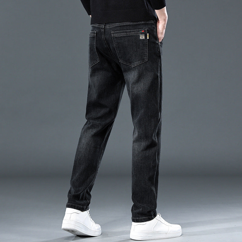 Herrjeans Straight Loose Fit Stretch Denim för Herr 2026