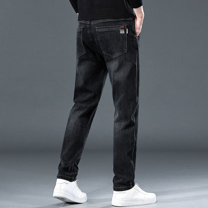 Herrjeans Straight Loose Fit Stretch Denim för Herr 2026
