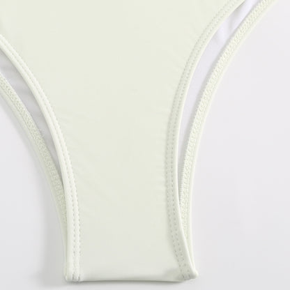 2025 European and American Color Matching Sexy New Rose Three-Piece Mesh Long Skirt Swimsuit Swimsuit Bikini Bikini