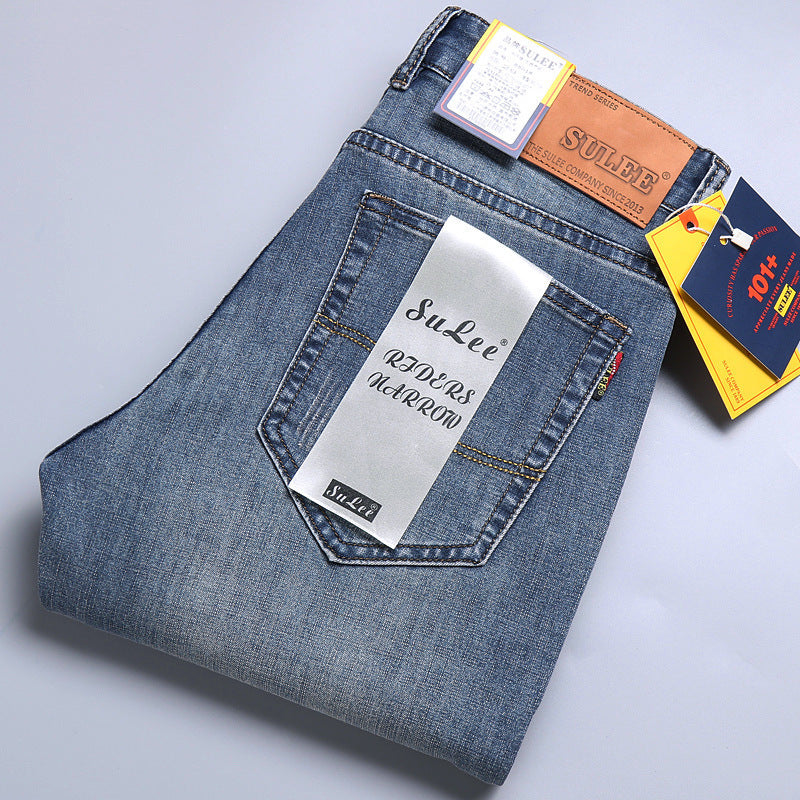 Su Lee Herr Jeans – Elastiska Raka Retrobyxor för Herr 2026