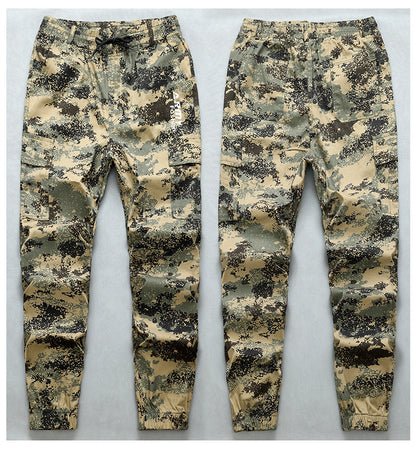 Summer Thin Labor Protection Work Clothes Set Anti-scald Pure Cotton Stretch Construction Site Electric Welding Auto Repair Camouflage Clothes Shirt