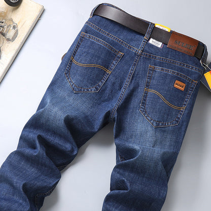 Su Lee Herr Jeans – Elastiska Raka Retrobyxor för Herr 2026