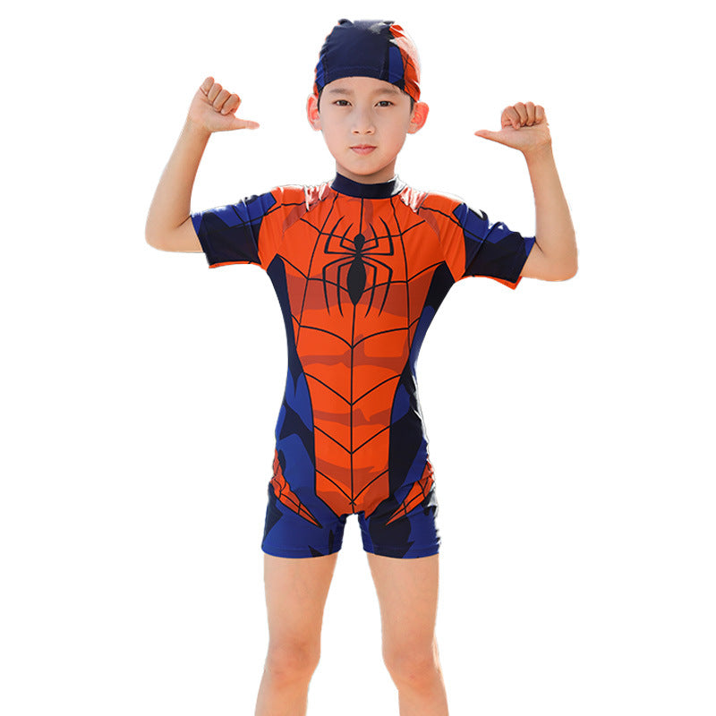 Pojkar Helbadset Långärm – Spider-Man Motiv UV-skydd Snabbtorkande Polyester L–4XL Badkläder Barn 2102 2026