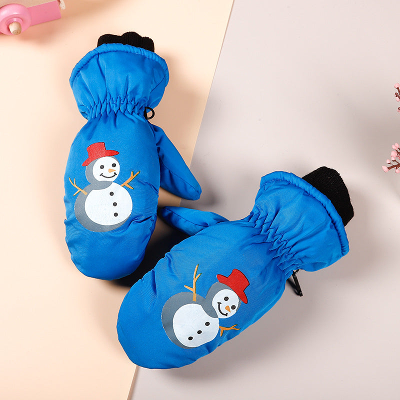 Barnhandskar Skid & Utomhus – Cartoon Vattentåliga Varma Mittens & Femfinger Unisex 2–10 År HX-01 2026